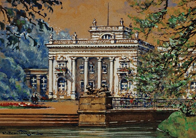 PAŁAC NA WYSPIE W ŁAZIENKACH