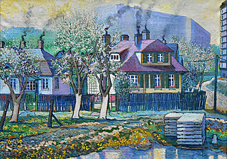 "JAK ZA DAWNYCH LAT W STARYM GISZOWCU PRZY ULICY KWIATOWEJ", 1987