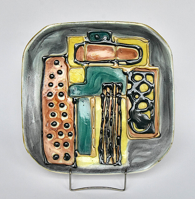 TALERZ DEKORACYJNY WŁOCŁAWEK, OK. 1960