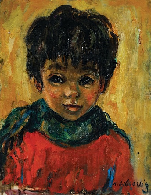 CHŁOPIEC W ZIELONYM SZALIKU