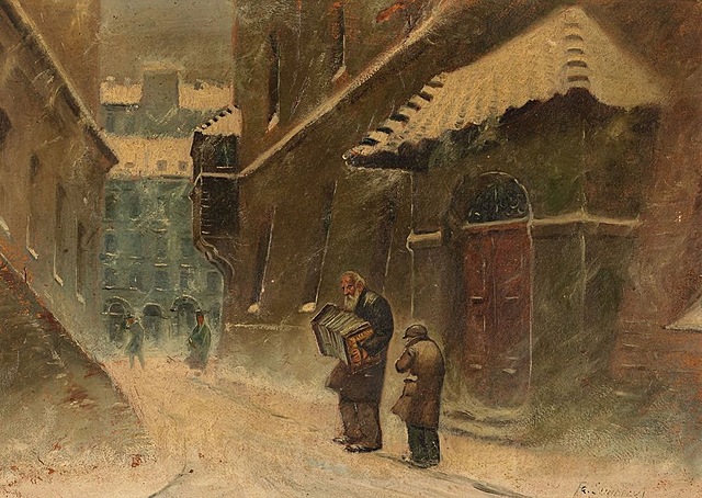 AKORDEONISTA NA WARSZAWSKIEJ STARÓWCE, ok. 1930