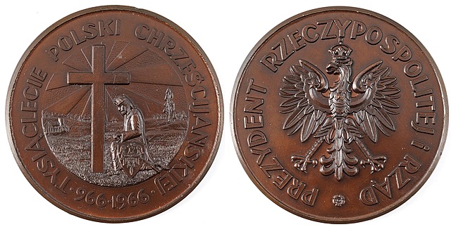 Medal TYSIĄCLECIE POLSKI CHRZEŚCIJAŃSKIEJ, Londyn, 1966