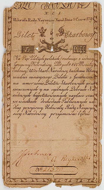 5 ZŁOTYCH, 1794, Insurekcja kościuszkowska