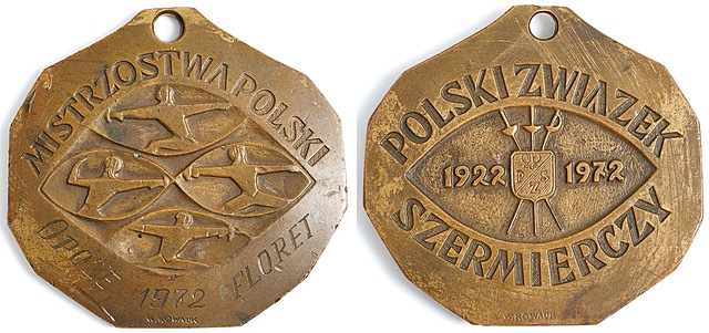 Medal, MISTRZOSTWA POLSKI OPOLE 1972 FLORET