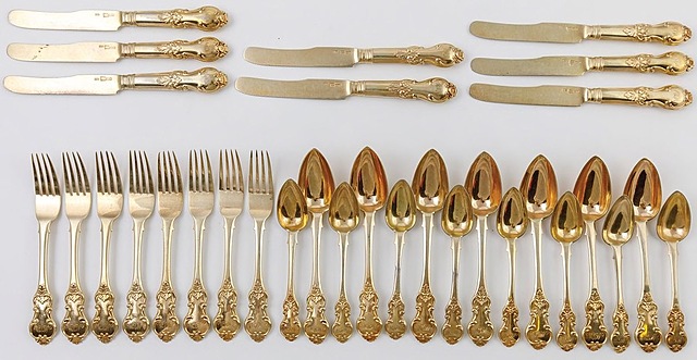 ZESTAW SZTUĆCÓW, Rosja, Petersburg, Gustav Magnus Okerblom, 1848