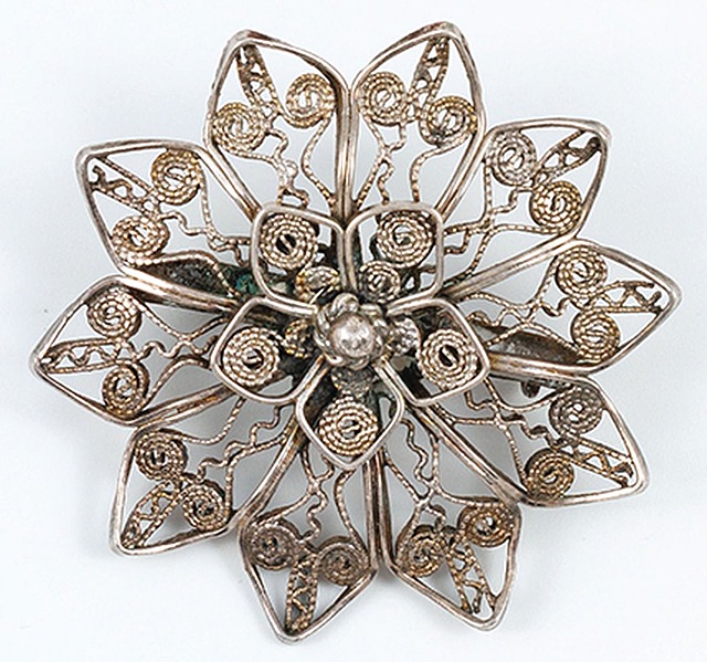 BROSZKA W FORMIE ROZETY, Polska, Kraków, Imago Arstis, ok. 1970