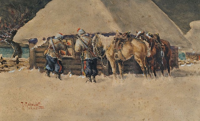 KAWALERZYŚCI PRZY OKIENKU, 1945