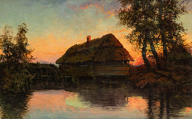 Widok na młyn wodny