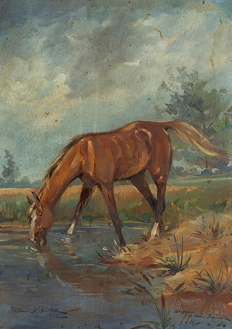 Koń u wodopoju, 1942 r.