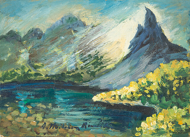 Widok na Mnicha z Morskiego Oka