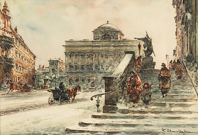 Widok na kościół Św. Krzyża