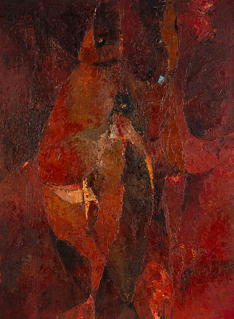 Ryby - kompozycja czerwona, 1967 r.