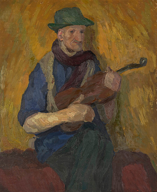 Portret grającego mężczyzny / Akt kobiecy