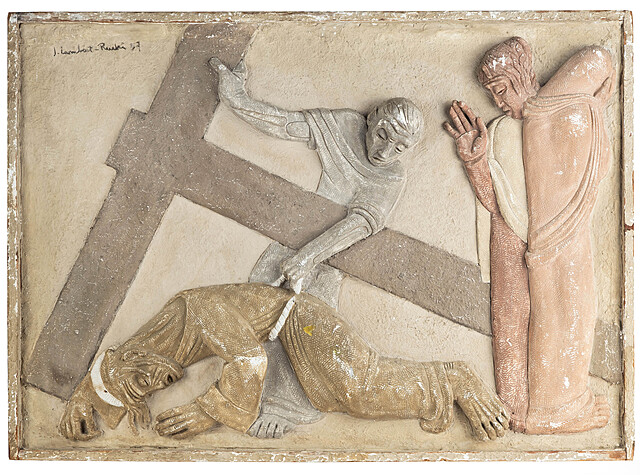 Pan Jezus upada - stacja Drogi Krzyżowej, 1937 r.