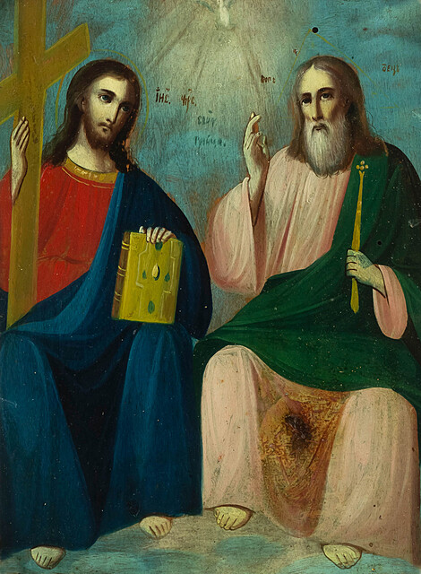 Ikona - Trójca Przenajświętsza, Rosja, XIX / XX w.