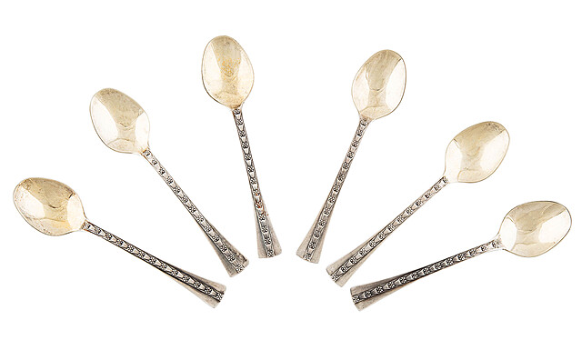 Komplet 6-ściu łyżeczek, Warszawa, II poł. XX w.