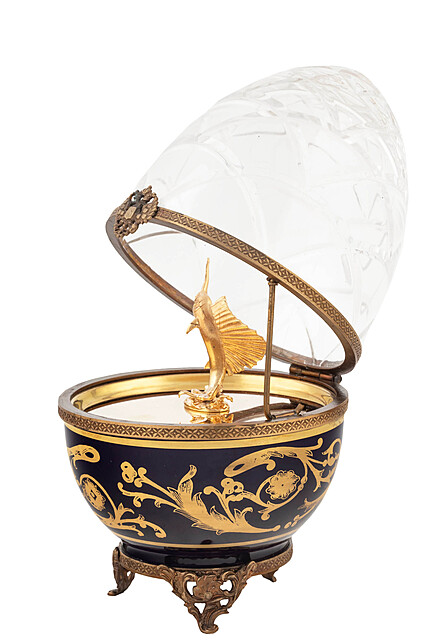 Jajko Fabergé - Ryba miecz, Francja, Limoges, ok. 1980 r.