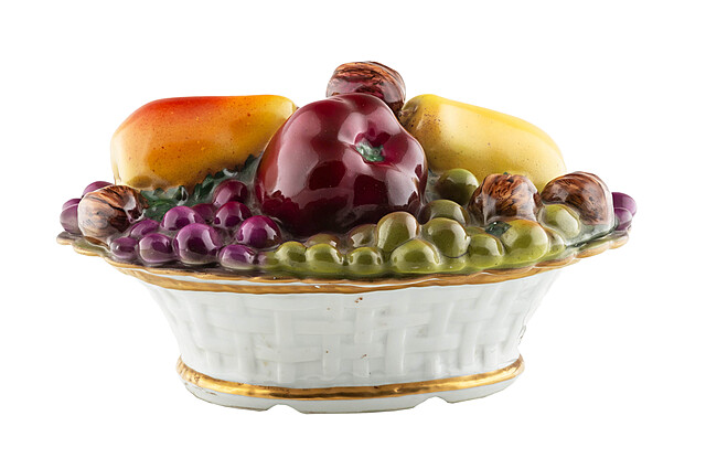 Lampa - kosz owoców, Limoges, Francja, lata 30. XX w.