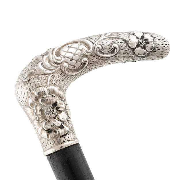 Laska ze srebrną rączką, Rosja, XIX/XX w.