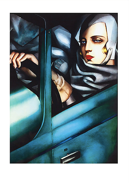 Autoportret w zielonym Bugatti