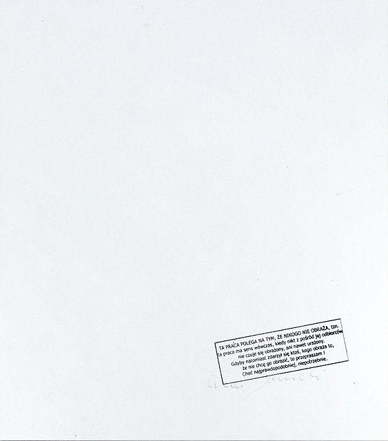 TA PRACA POLEGA NA TYM, ŻE NIKOGO NIE OBRAŻA, tzn. ta praca ma sens wówczas, kiedy nikt z pośród jej odbiorców nie czuje się obrażony, ani nawet urażony. Gdyby natomiast zdarzył się ktoś, kogo obraża to, że nie chcę go obrazić, to przepraszam! Choć najprawdopodobniej, niepotrzebnie., 2002 - 2003