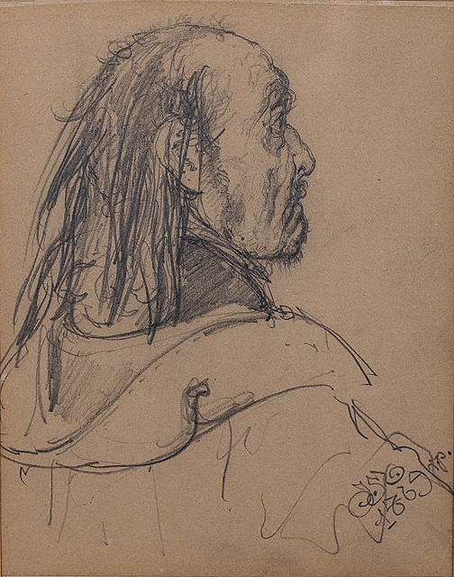 GŁOWA MĘŻCZYZNY, 1869