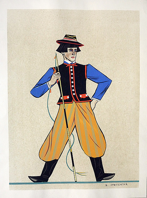 MĘŻCZYZNA W STROJU LUDOWYM Z ŁOWICZA, 1939