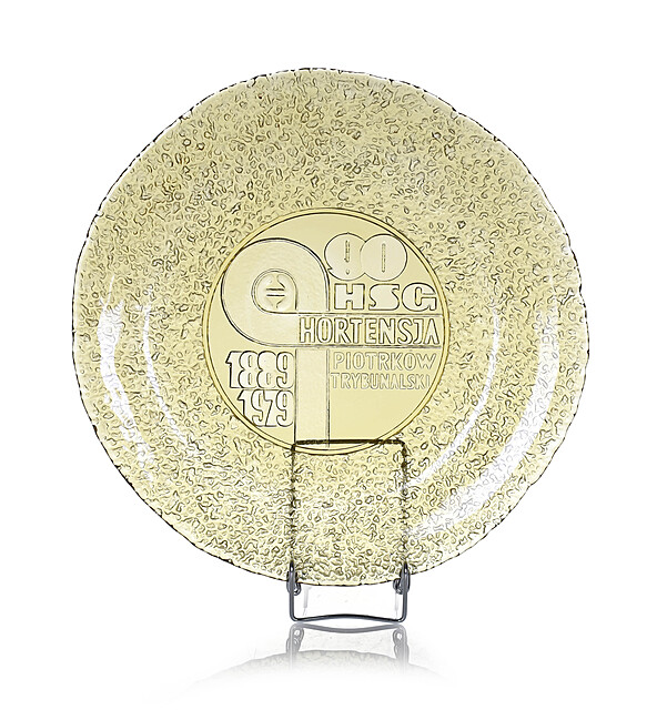 Patera okolicznościowa. 1889-1979 90 lat, HSG Hortensja Piotrków Trybunalski, wzór "Sahara" HSG "Ząbkowice"