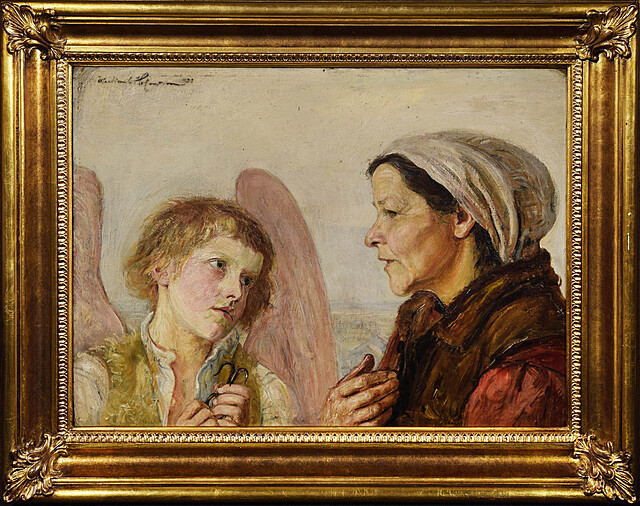 Anioł i kobieta, 1921