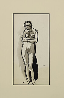 Akt stojącej modelki, 1913