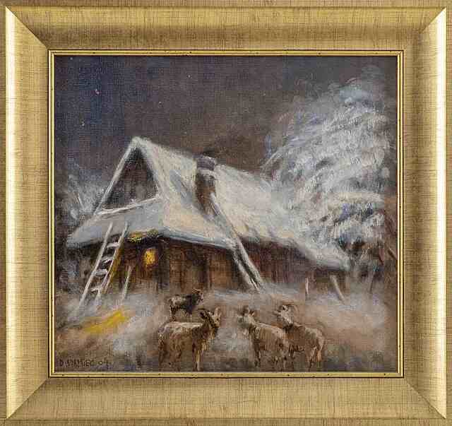 Zimowa chata z kozami, 2004