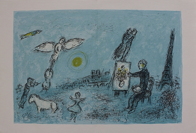Malarz i jego sobowtór („Derrière le Miroir” no 246, 1981, Mourlot #992)