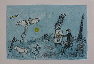 Malarz i jego sobowtór („Derrière le Miroir” no 246, 1981, Mourlot #992)