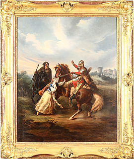 Scena z „Konrada Wallenroda”. Spotkanie Alfa i Aldony, 1855
