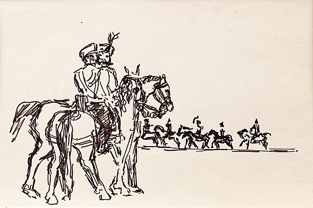 Konni. Ilustracja do „Marysieńki Sobieskiej” Tadeusza Boya Żeleńskiego, 1969