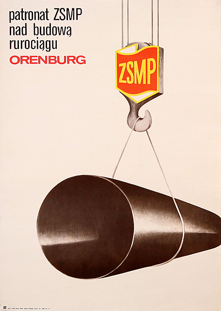 Patronat ZSMP nad budową rurociągu Orenburg, 1977