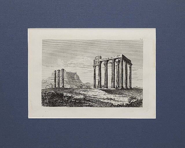 Świątynia Jowisza, Ateny, 1856