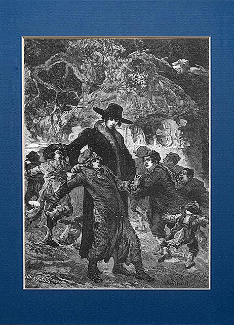 Meir Ezofowicz pod chatą Karaima, drzeworyt 1878
