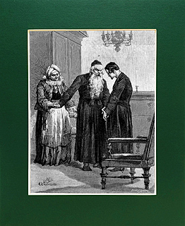 Frejda hamująca gniew Saula, z Meir Ezofowicz, drzeworyt 1878