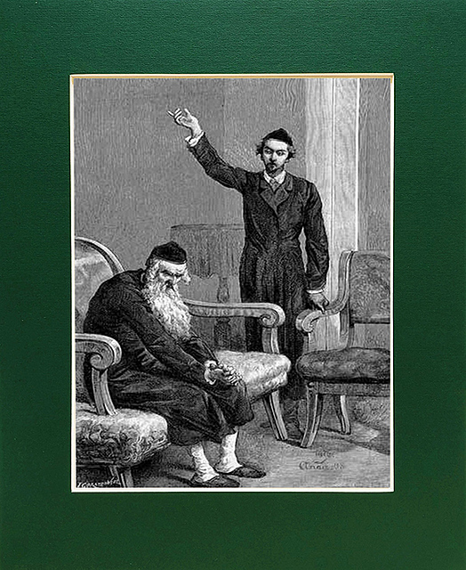 Meir wyjawia tajemnicę Saulowi z Meir Ezofowicz, drzeworyt 1878