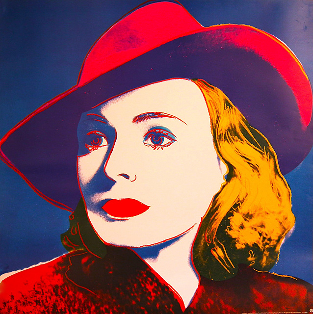 Ingrid Bergman with hat (z filmu Casablanca),1983