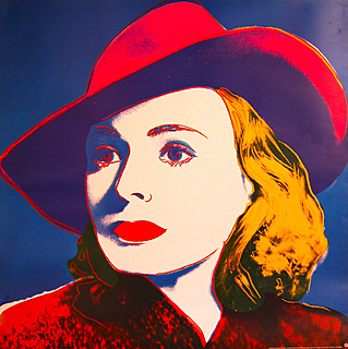 Ingrid Bergman with hat (z filmu Casablanca),1983