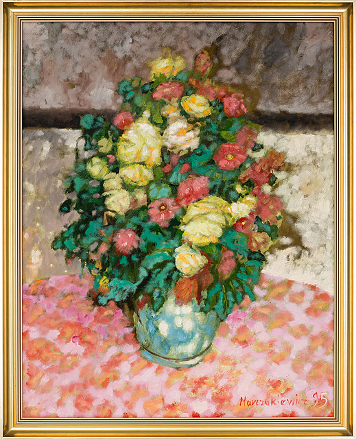 "Bukiet róż i piwonii", 1995 rok
