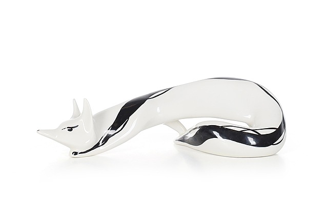 Figurka "Lis skradający się", Zakład Porcelany Stołowej "Wałbrzych"