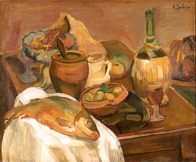 Still life with fish, circa 1930