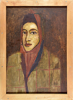 Portret kobiety w chuście, lata 40te