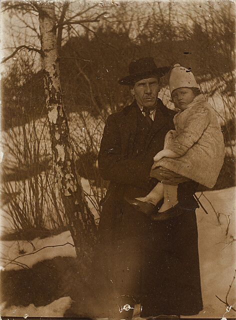 Stanisław Kamocki z synem Kazikiem