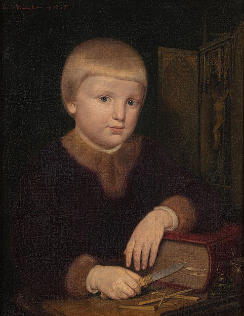 Wit Stwosz jako dziecko, 1855 (Wit Stwosz dzieckiem, Głowa Wita Stwosza młodzieńcem, Wit Stwosz w dziecięctwie, Głowa Wita Stwosza młodzieńca do pół figury, Wit Stwosz bawiący się snycerką)