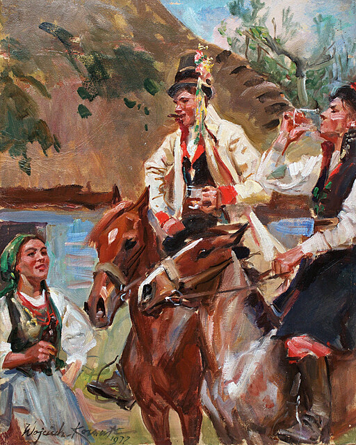 Przed karczmą – drużbowie, 1917