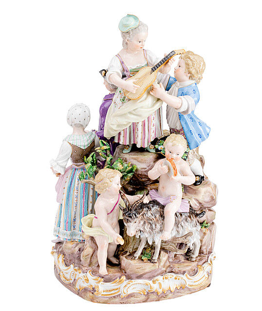 Figura Wiejski festiwal, proj. Michel-Victor Acier (ok. 1769), Miśnia, XIX w.
